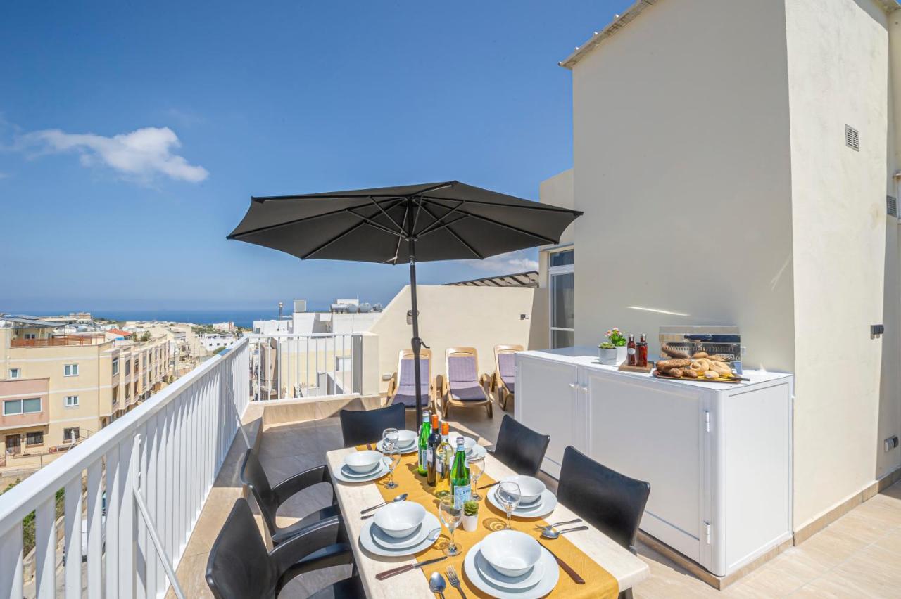 Summer Breeze Penthouse With Private Hot Tub & Terrace With Panoramic Views, By Getawaysmalta Меллиеха Экстерьер фото