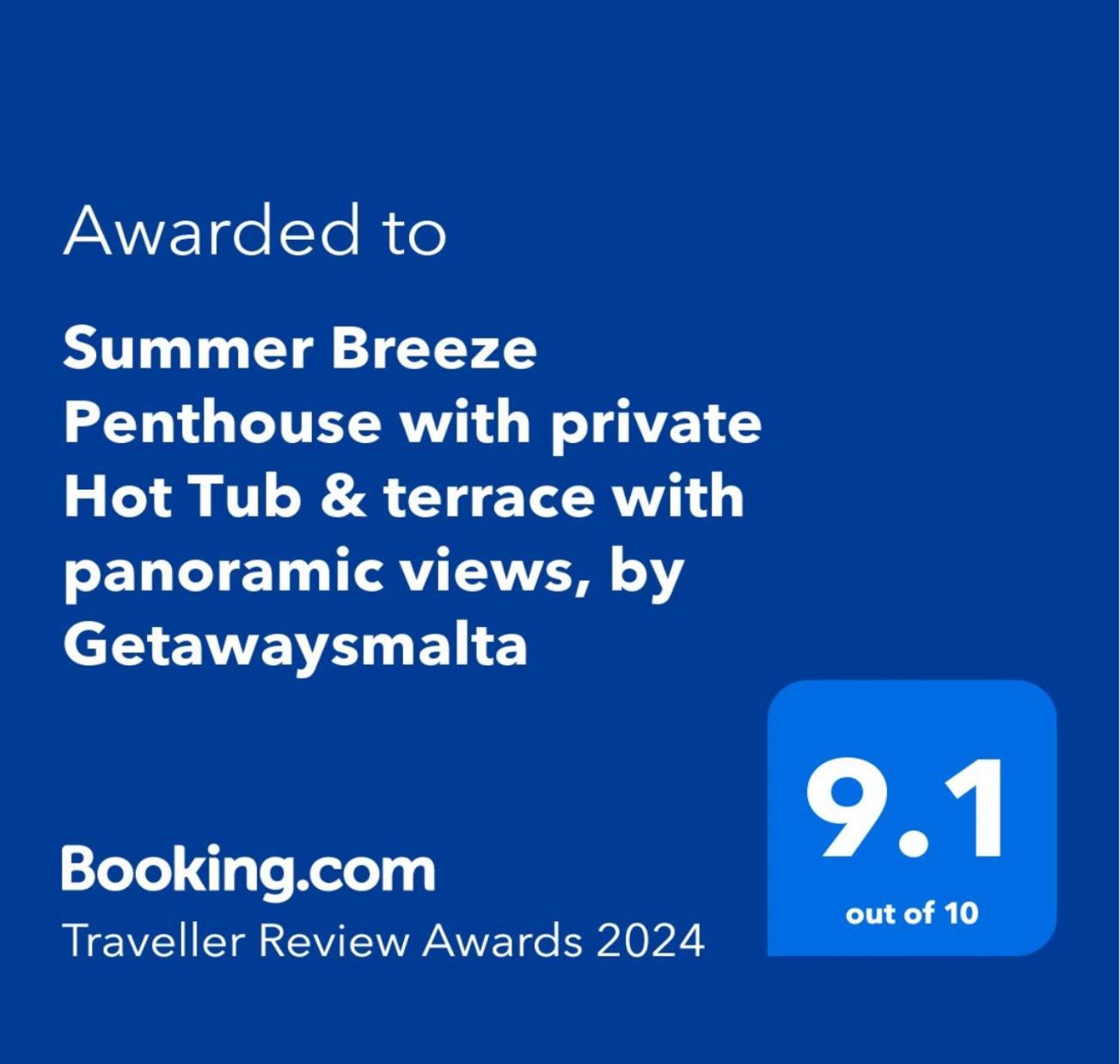 Summer Breeze Penthouse With Private Hot Tub & Terrace With Panoramic Views, By Getawaysmalta Меллиеха Экстерьер фото